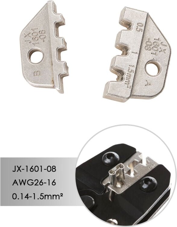 Drahtcrimpzange, Straffing Pilrious Jaw Bootlace Ferrule Crimpers Cord Terminal Jaw Mold for Terminal Blamp Pler (YWBL-W...