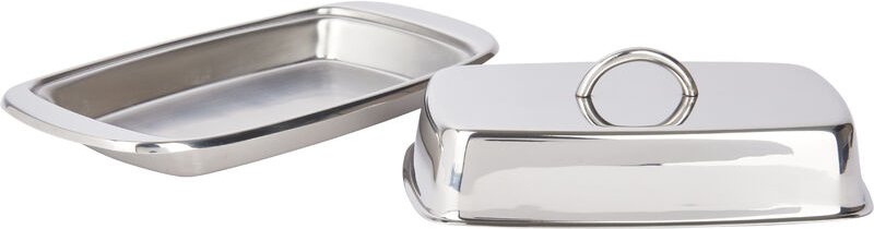 KitchenCraft Butterdose mit Deckel ofEdelstahl, 19,5 x 10 x 8 cm