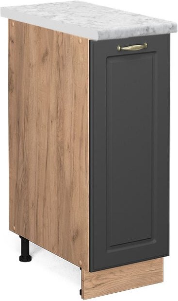 Vicco - Küchenschränke Fame-Line, Anthrazit-Gold, 30 cm , ap Marmor