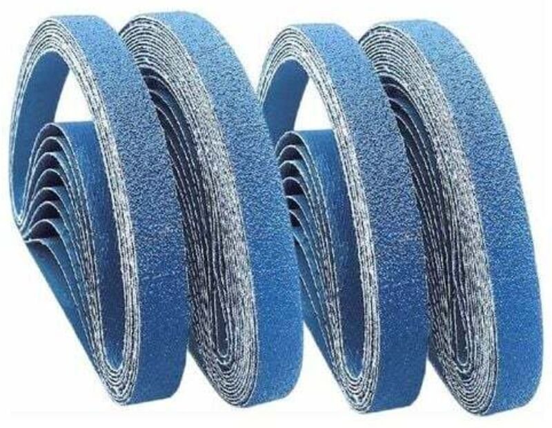 Thumbnail - Zirkonium-Korund-Schleifbänder, 13 x 457 mm, Körnung 120 für Black & Decker, Schleifen von Metall, Holz, Rostentfernung,...