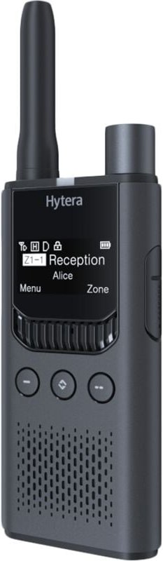HYTERA Funkgerät DMR+analog HYT-S35, UHF 400-470 MHz, 2200 mAh, Metallic-Grau