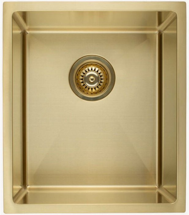 Kroos ® - Einzelne Küchenspüle 380 mm - Messing gebürstet - Balsa
