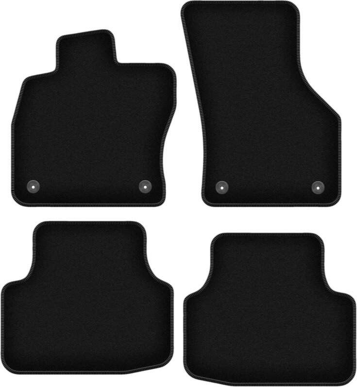 BASIC schwarze Veloursmatten für: Skoda Octavia IV A7 Limousine, Kombi, Variant, Liftback (2020-)
