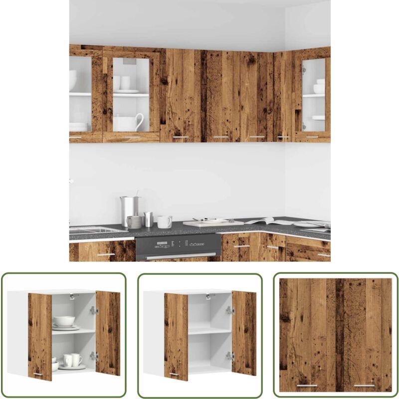 The Living Store - vidaXL Küchenwandschrank Altholz-Optik 60x31x60 cm Holzwerkstoff