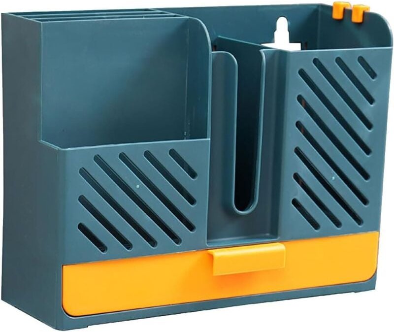 Abtropfgestell für Essstäbchen, Gabeln, Löffel, Besteck-Trockenkorb, Mehrzweck-Aufbewahrungsregal aus Kunststoff für Küc...