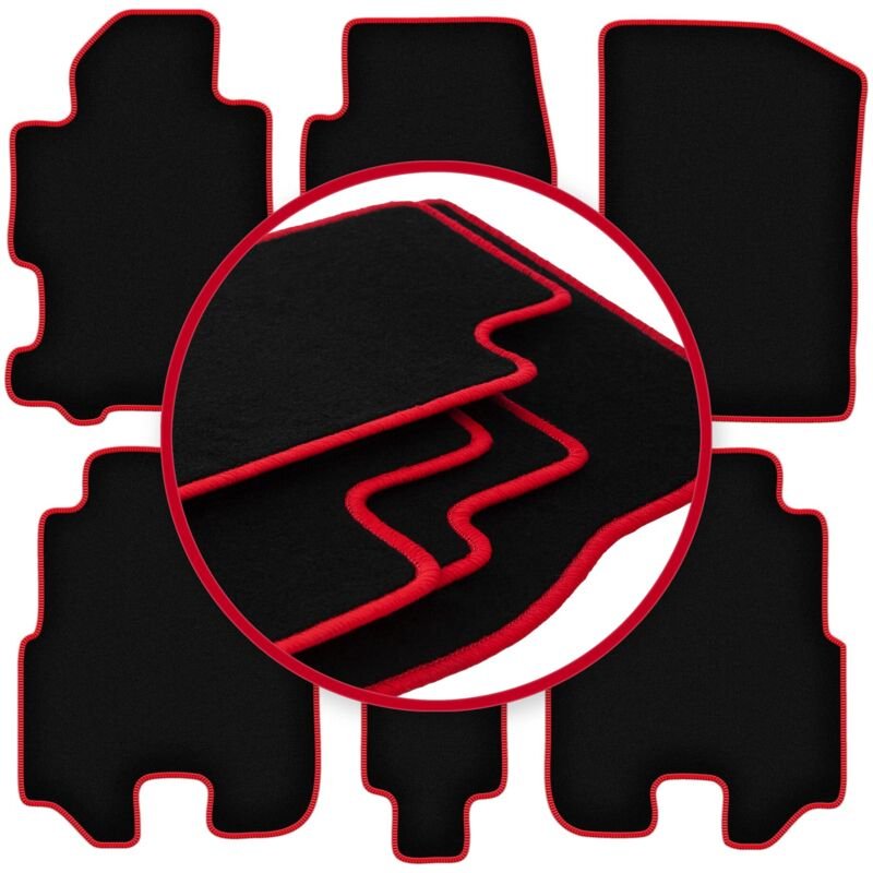 CARLUX-RED Autofußmatten für: Honda FR-V Minivan (2004-2009)