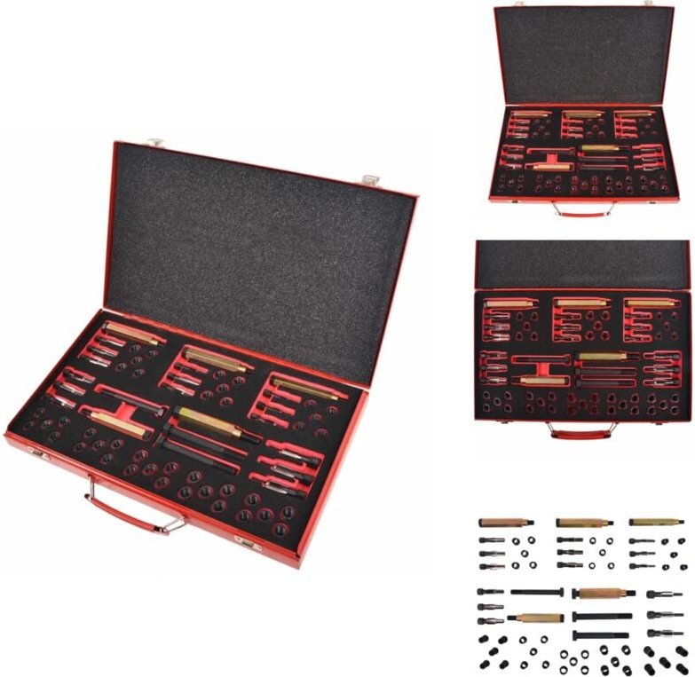 Glühkerzengewinde-Reparaturset 63-tlg. M8 M9 M10 M12 - Glühkerzengewinde Reparatur - Handwerkszeug - Werkstattbedarf - A...