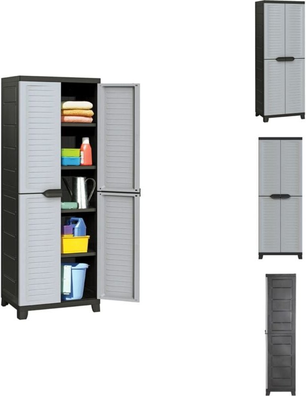 Kunststoffschrank 65x45x181 cm - Aufbewahrungsbox - Garderobe - Schuhschrank - Werkzeugschrank - Kunststoffeinrichtung