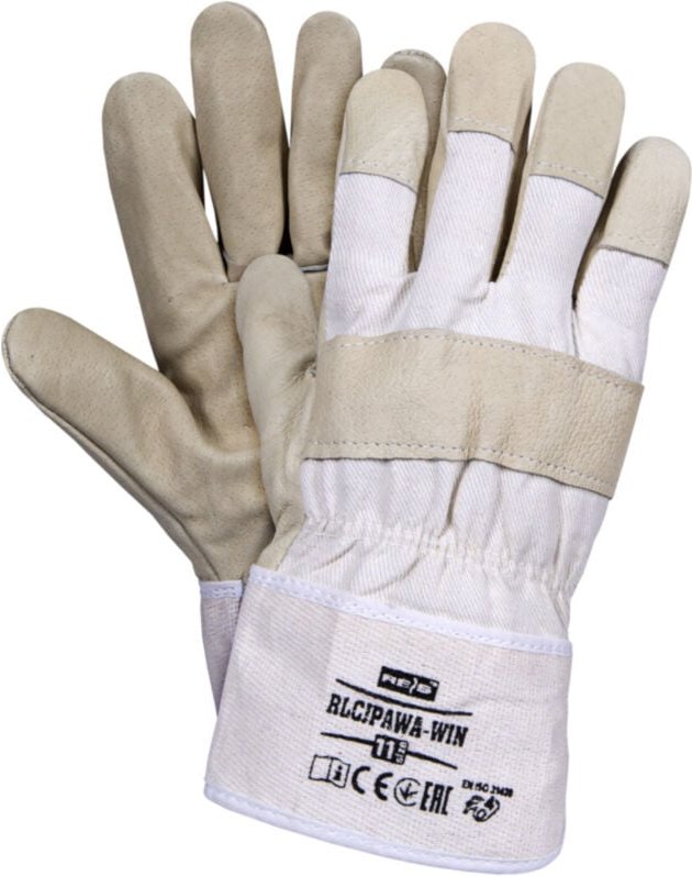 Winter-Arbeitshandschuhe aus Schweinsleder mit Pelzfütterung Gr. 11
