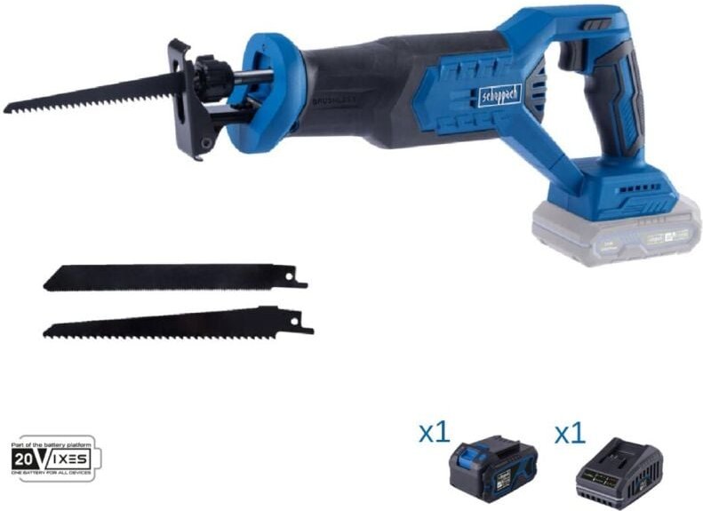 Scheppach - Sabelsage 20V Akku 4.0Ah und Ladegerat ixes bc-rs250-x