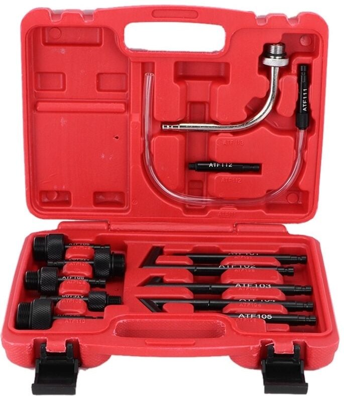 Eosnow Öleinfülladapter mit Aufbewahrungskoffer, Kit aus hochfestem Kohlenstoffstahlmaterial, Adapter, 13 Teile/Satz für...
