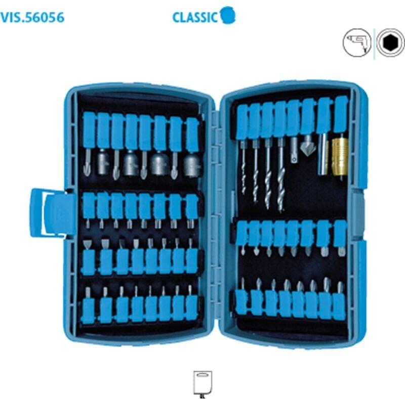 56-teiliges Set zum Schrauben und Bohren Leman 56056