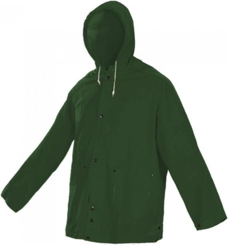 Regenjacke aus PVC mit Taschen Grün XL
