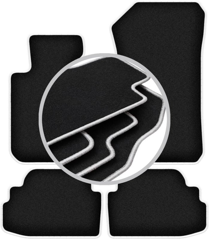 CARLUX-SILVER Autofußmatten für: BMW 1 E82 Coupé (2004-2011)