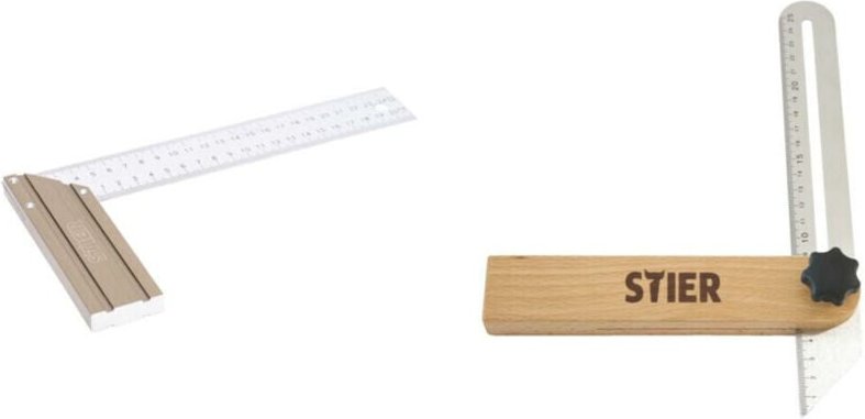 Schreinerwinkel 250 mm & Präzisions-Schmiege 250 mm Set (2-tlg.) - Stier
