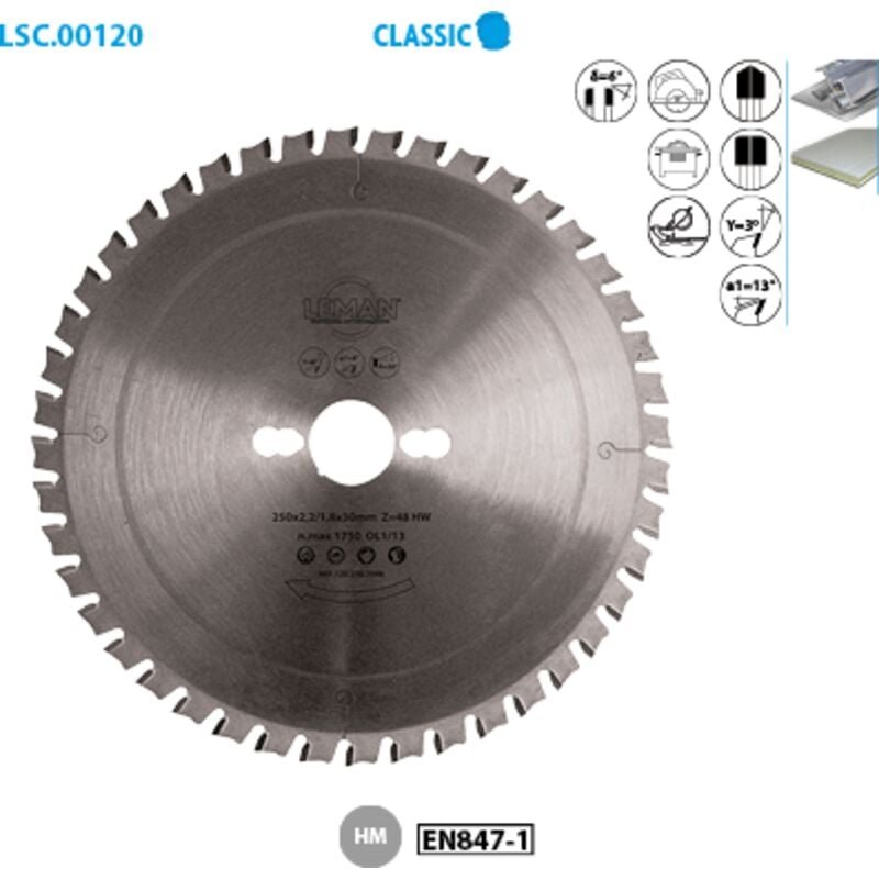 Kreissägeblatt für Metalle Expert ø 180 Bohrung 30 Stärke 2,2/1,6 Nuten 36