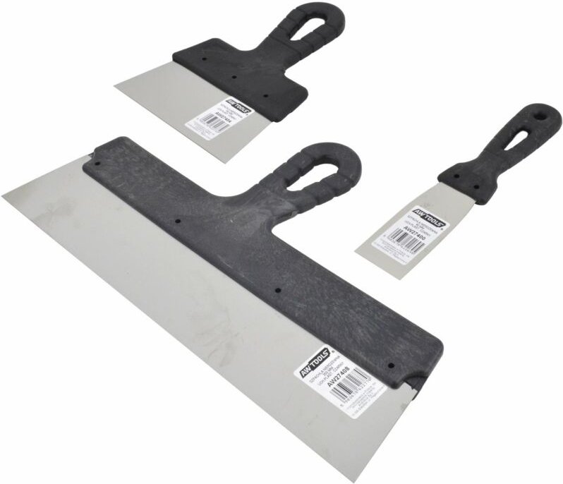 Awtools szpachla nierdzewna 80mm uchwyt plastikowy
