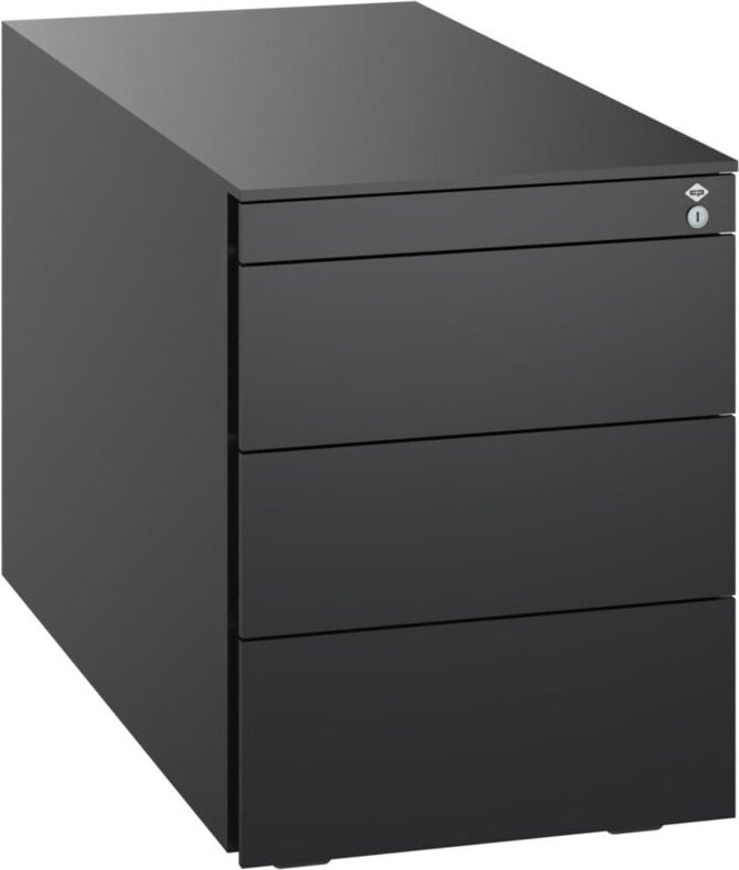 C+P Stahl-Rollcontainer, 563x430x781mm, 9005/9005