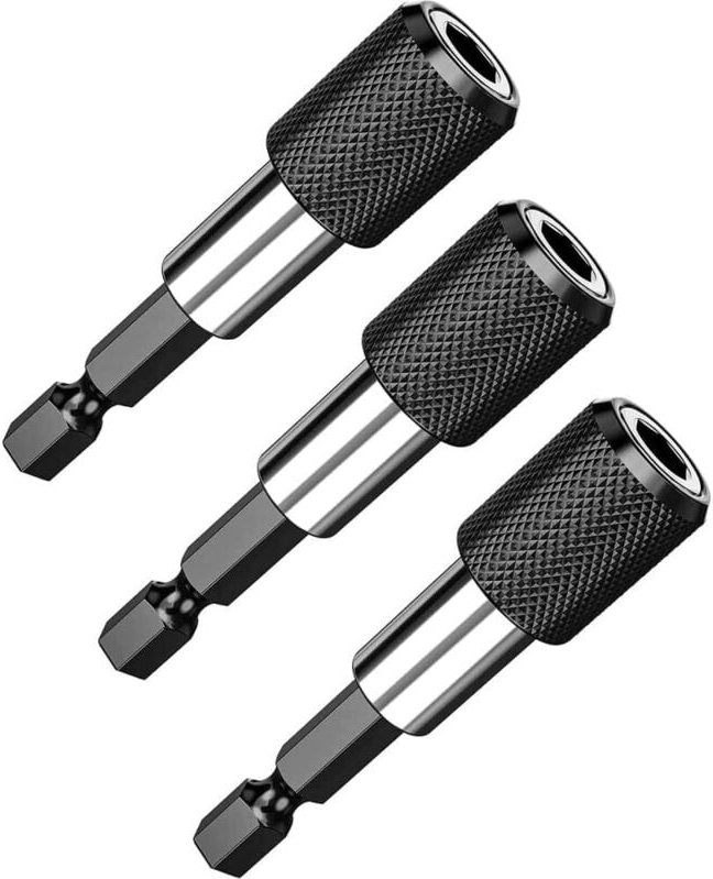 Thumbnail - Jalleria - 3er-Pack 1/4-Zoll-Schnellwechsel-Magnetbithalter, magnetischer Bithalter für Akkuschrauber, geeignet für Bohr...
