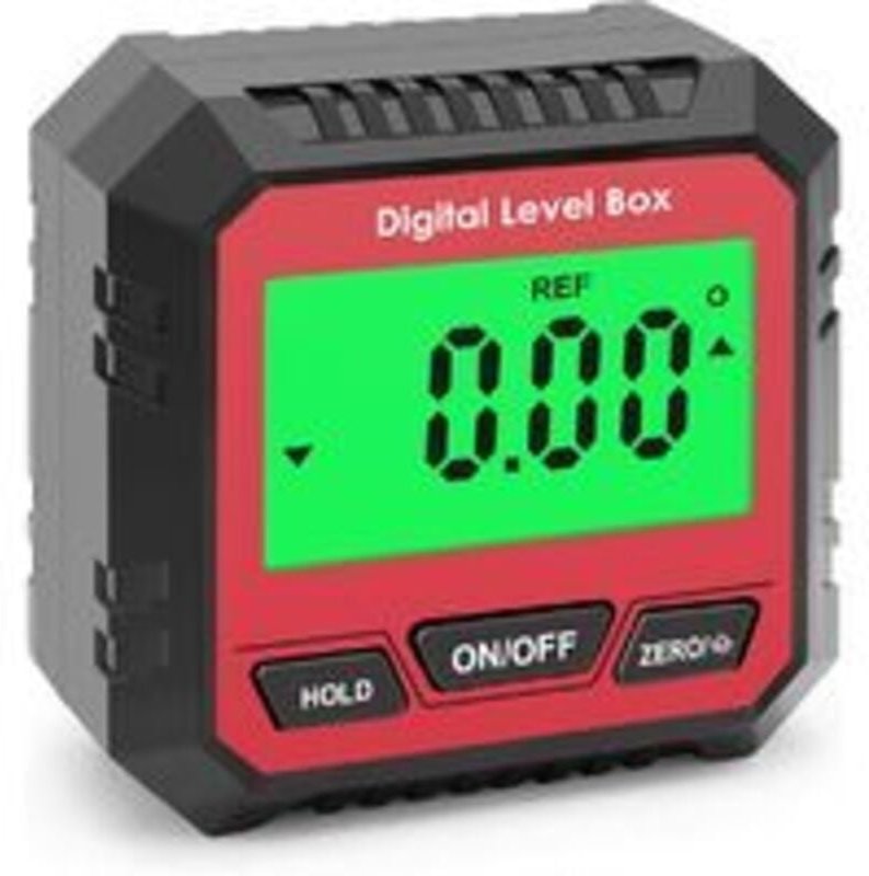 Ersandy - Digitaler Winkelmesser, LCD-Display, Winkelmesser, Neigungsmesser mit magnetischer Hintergrundbeleuchtung für ...