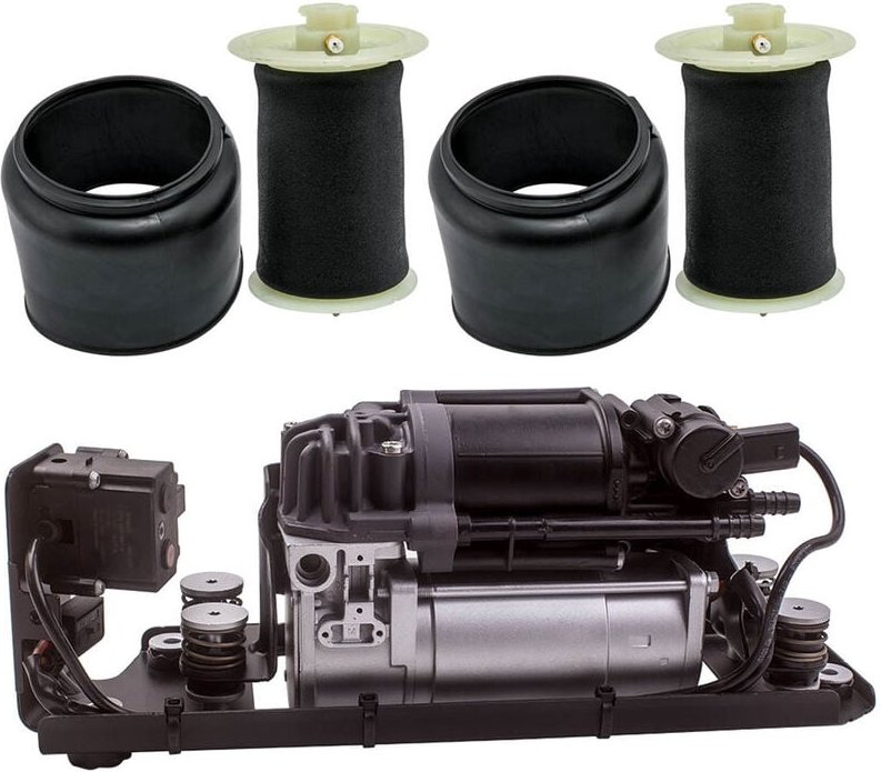 BFO - 2X Hinten Federbalg + Luftfederung Kompressor mit Ventil For bmw 5er F11 F07 F01 37206789450 Luftfeder Hinten + Ko...