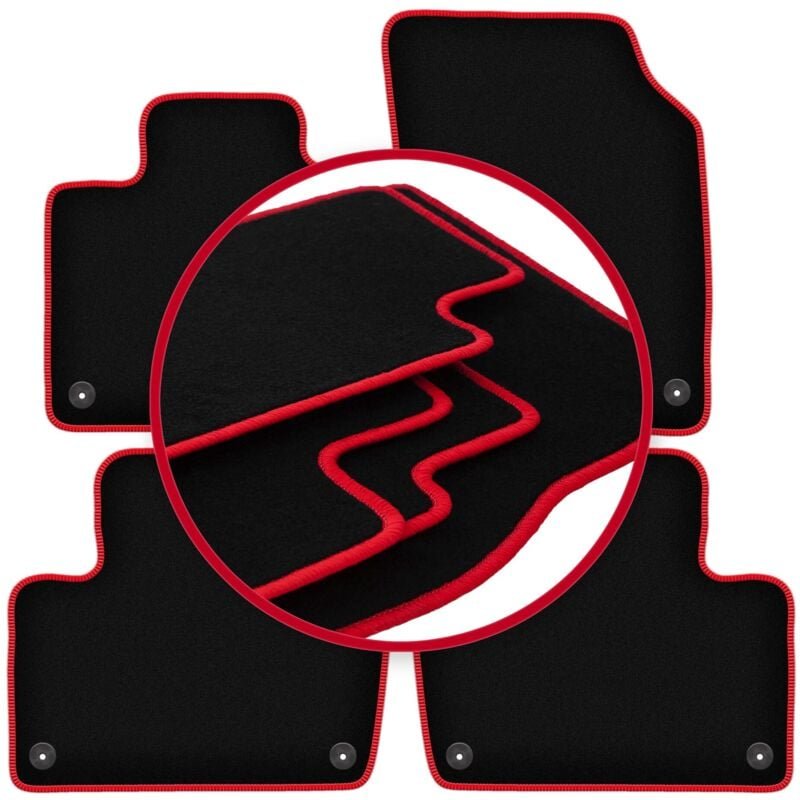 CARLUX-RED Auto-Fußmatten für: Volvo XC90 II SUV (2015-)