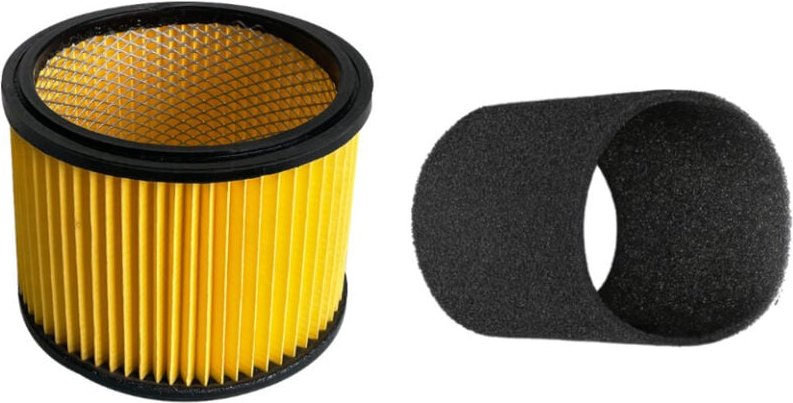 Trade-shop - 2in1 Set: Patronenfilter + Schaumfilter kompatibel mit Einhell tc-vc 1815, 1820 s, 1820 sa, 1930 s, 1930 sa...