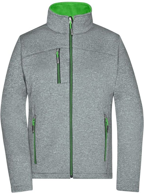 James&nicholson - Damen Softshelljacke JN1147 Gr. xs dark-melange/green