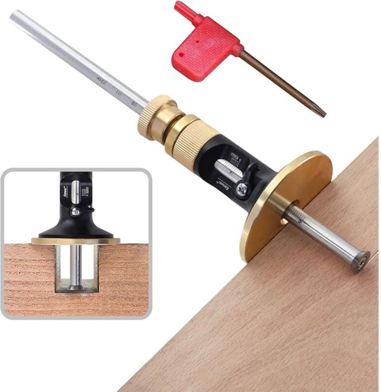 Jauge de Marquage de Roue, Kit de Marquage à Tracer pour le Travail du Bois, Outils de Marquage du Bois avec échelle MM,...