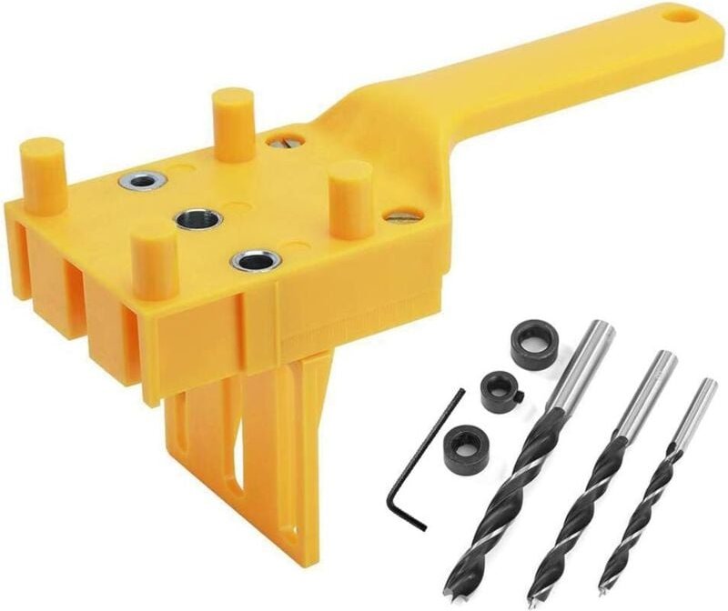 Dübellehre, Holzbearbeitungsset, 6/8/10 mm, Bohrführung, Holzdübelsäge, tragbares Bohrwerkzeug