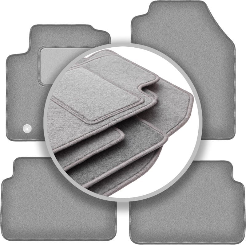Graue Autofußmatten für: Ford Focus MK1 (vor Facelift) Fließheck, Limousine, Kombi (1998-2001)