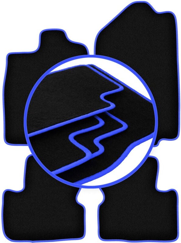 CARLUX-BLUE Autofußmatten für: Opel Calibra Coupé (1989-1997)