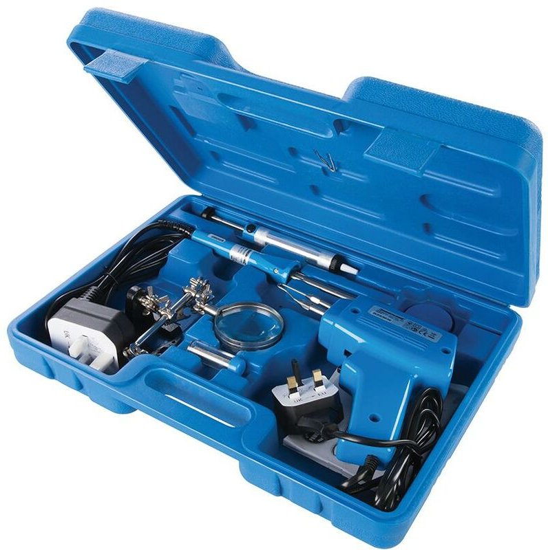 Silverline - Elektrischer Lötkolben mit Zubehör, 9-tlg. Satz 100 W/30 w