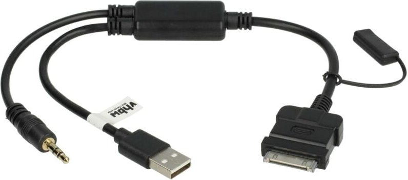 vhbw KFZ Audio Kabel kompatibel mit iPod, Apple iPod mini, 3te Generation, 4te Generation, 5te Generation - Y-Adapter, 3...