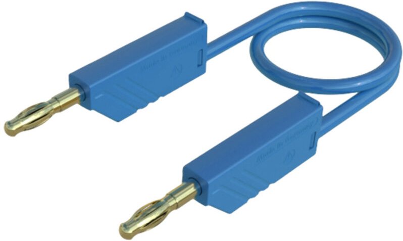 SKS Hirschmann MLN 100/2,5 BL Messleitung Lamellenstecker 4 mm Lamellenstecker 4 mm 1.00 m Blau 1 St