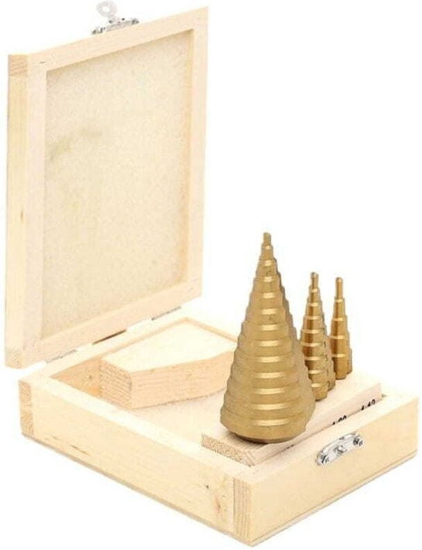 AWTOOLS STUFENBOHRER HSS-TIN / SET 3-tlg.