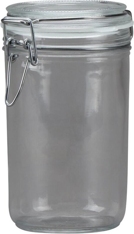 Siena Home - Drahtbügelglas cucinare 750 zylindrisch, mit Gummiring 0,75 l