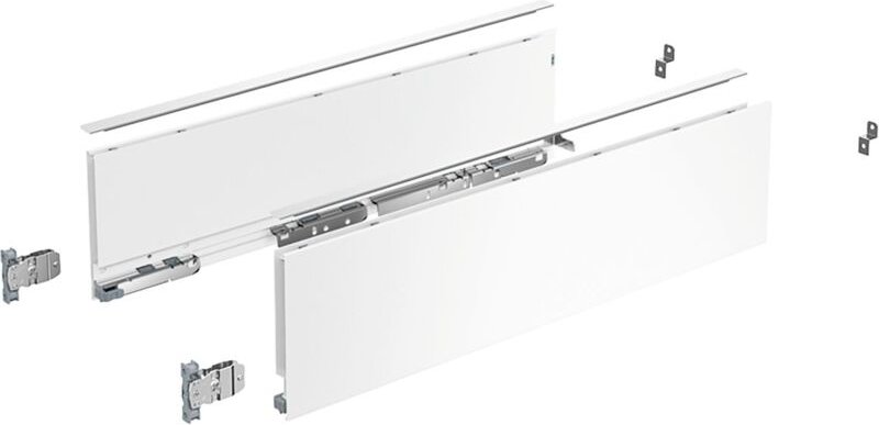 Hettich Zarge AvanTech YOU Set, Höhe 139 mm, NL 400 mm, weiß, links und rechts