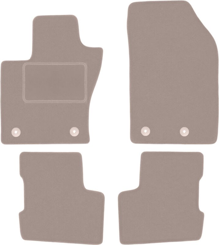 Beige Velours-Fußmatten für: Fiat 500X FL Crossover (2018-)