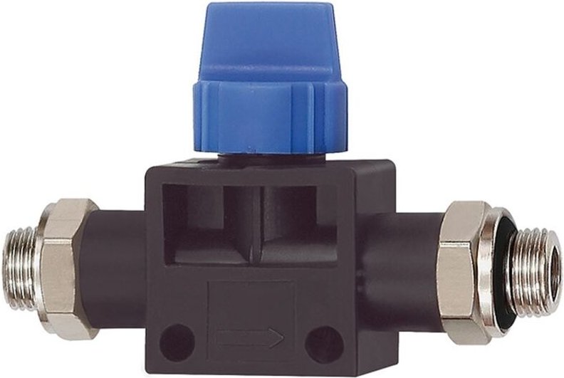 Thumbnail - 3/2-Wegeventil »Blaue Serie«, ag/ag g 3/8, Kunststoff/MS vern. - Riegler