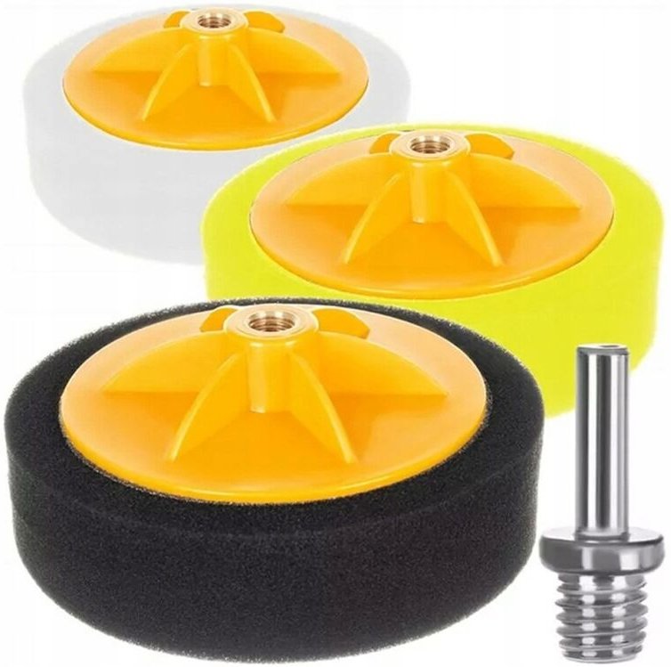 SET SCHWAMMPOLIERPADS ZUM POLIEREN VON LACK FÜR BOHRMASCHINE XXL 150mm