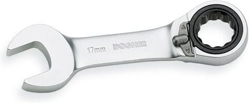 CrV kurze Ratsche Ringmaulschlüssel, 19 mm Dogher 459-19