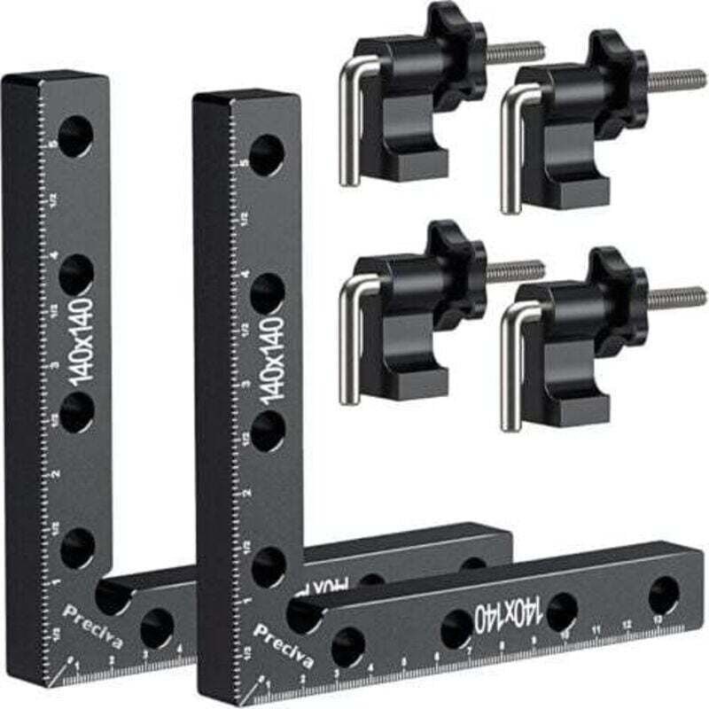 90-Grad-Positionierungsblock, rechtwinklige Befestigungsklemme aus Aluminiumlegierung, Holzbearbeitungswerkzeuge (14 cm)...