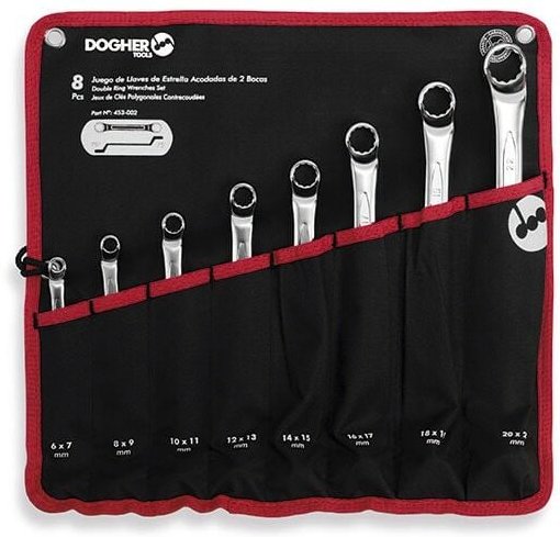 Tasche aus Nylon mit 8 abgewinkelten Sternschlüsseln, 75º Dogher 453-002