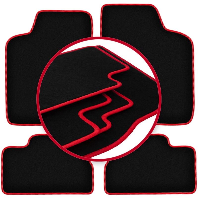 CARLUX-RED Autofußmatten für: Opel Ascona C Liftback, Limousine (1981-1988)