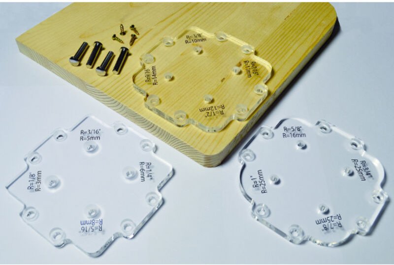 Tmp-R12 Schablonenset Zur Fräsen Bis Zu 12 Radien (Von 3,2 Bis 25,4mm)