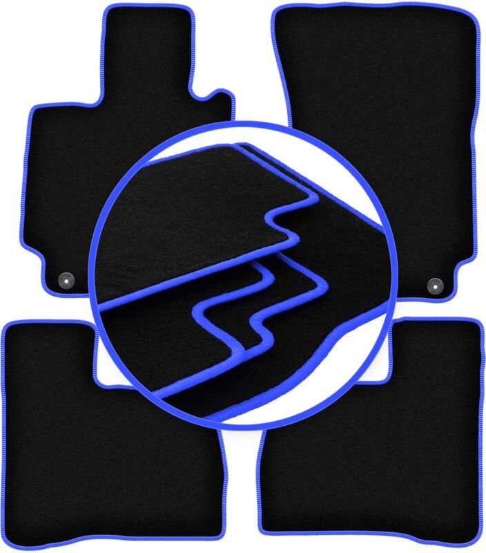 CARLUX-BLUE Autofußmatten für: Mercedes W221 S-Klasse Limousine kurz (2005-2013)