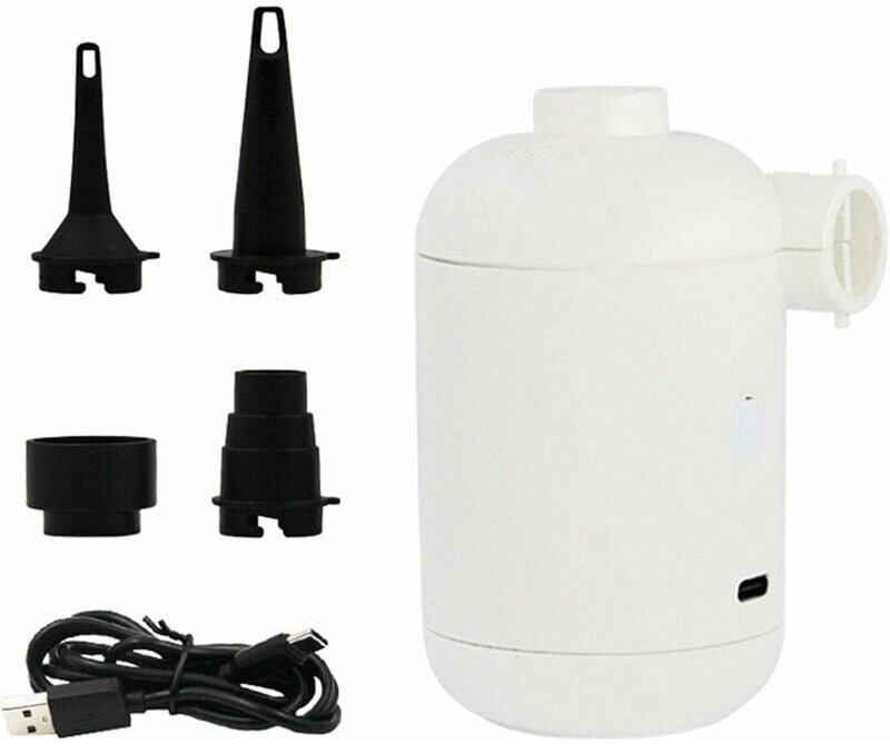 Stück Mini-Luftpumpe für Aufblasartikel – Elektrische tragbare Luftmatratzenpumpe, Mini-Luftpumpe mit USB-Aufladung, kab...
