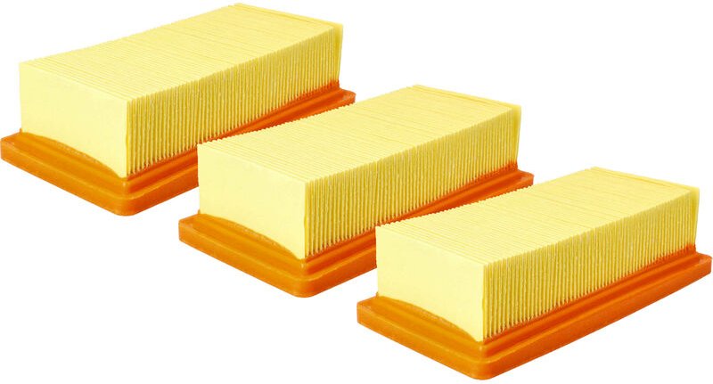 3x Flachfaltenfilter Ersatz für Kärcher kfi 7420, 6.415-953.0 für Staubsauger - Filterelement - Vhbw