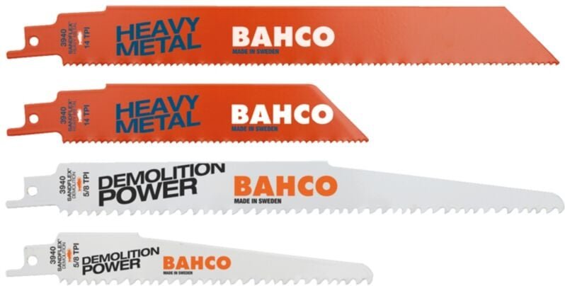 Sandflex Bimetall-Säbelsägeblätter-Satz für Schwermetalle und Abbrucharbeiten - 5-tlg. - Bahco